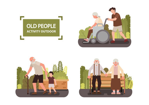 Old people activity outdoor set 1