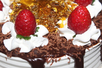 Chocolate Cake With Strawberry