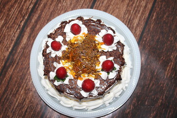 Chocolate Cake With Strawberry