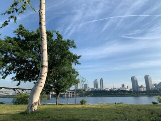 Han river, Korea In summer