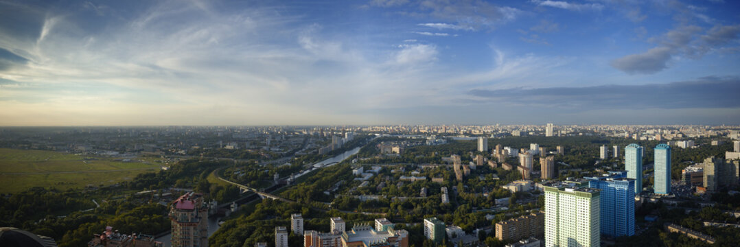 North-West districts of Moscow: Strogino, Tushino and Schukino. 
