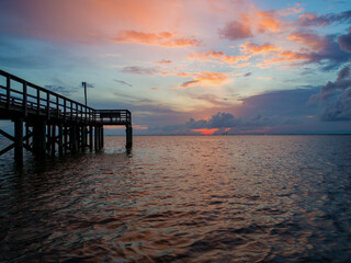 sunset at the pier