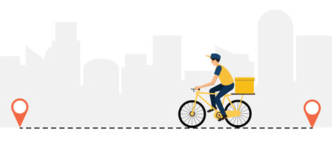 Fototapeta na wymiar Bicycle delivery concept