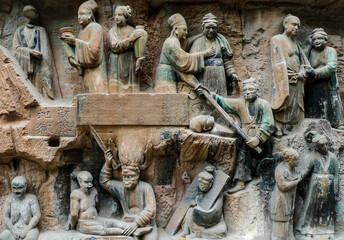 the dazu rock carvings in china