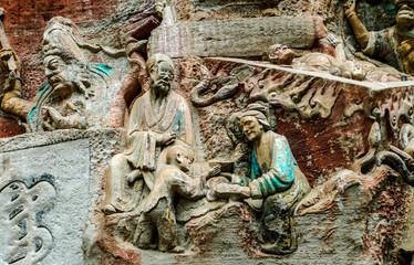 the dazu rock carvings in china