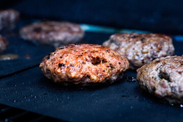 Grilled homemade bbq burger