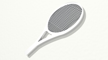 athletic sport activity from a perspective on the wall. A thick sculpture made of metallic materials of 3D rendering. athlete and active