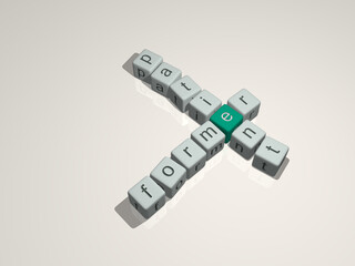 combination of former patient built by cubic letters from the top perspective, excellent for the concept presentation. editorial and architecture