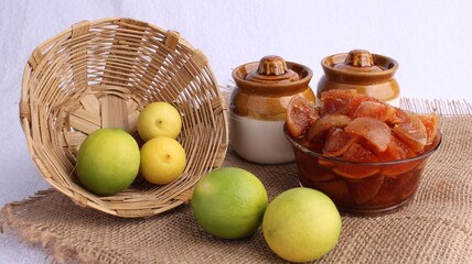 Indian lemon pickle commonly called as nimbu ka achaar