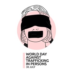 World Day against Trafficking in Persons Vector Illustration