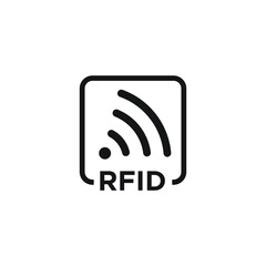 RFID signal icon design isolated on white background. vector illustration