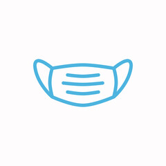 medical face mask flat icon vector logo design trendy
