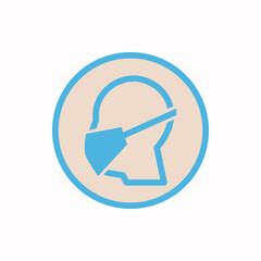 medical face mask flat icon vector logo design trendy