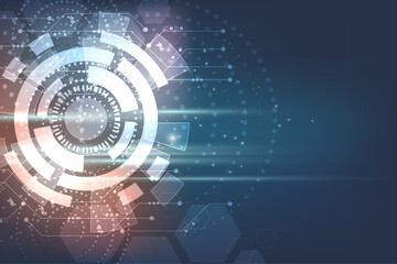 abstract vector futuristic technology background.vector cyber display.