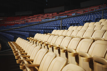 Fototapeta premium Empty chairs in a stadium