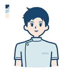 simple nurse man_upper-body