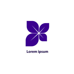 logo for business.
blue flower petal logo