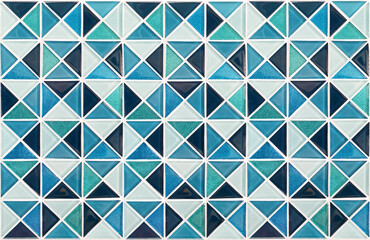 The wall or the floor are decorated with colorful of tiles.