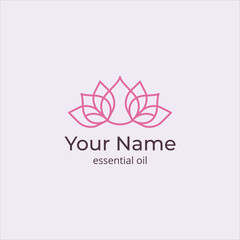 Simple and Luxury Essential Oil Logo Design