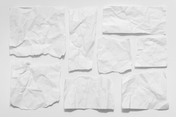 Obraz premium Set of paper different shapes scraps isolated on white background