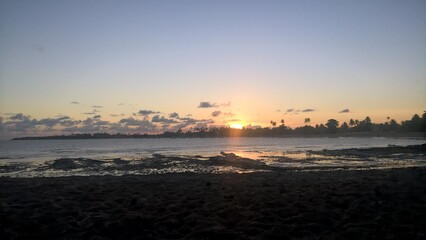 sunset over the sea