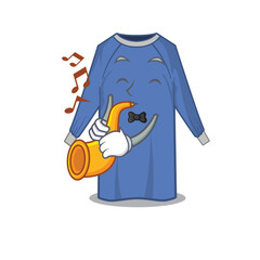 disposable clothes musician of cartoon design playing a trumpet