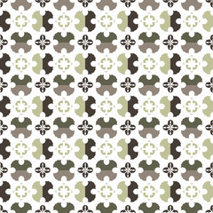 Vector modern seamless geometry pattern flower.Cute seamless pattern with abstract flower motif with vintage texture.