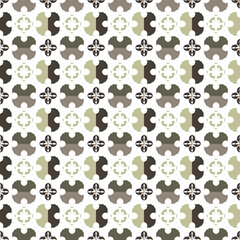 Vector modern seamless geometry pattern flower.Cute seamless pattern with abstract flower motif with vintage texture.