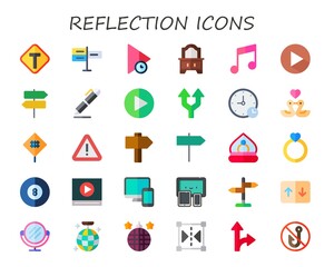 Modern Simple Set of reflection Vector flat Icons