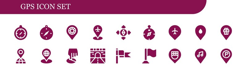 gps icon set