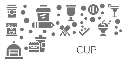 cup icon set