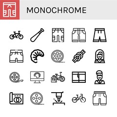 monochrome icon set