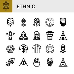 ethnic icon set