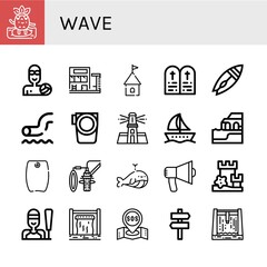Set of wave icons