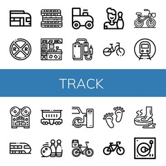 Set of track icons