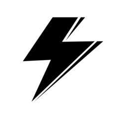 Black and White Thunder Logo Vector Design For Logo, Icon, Graphic Resource, Business, and Design
