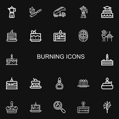 Editable 22 burning icons for web and mobile