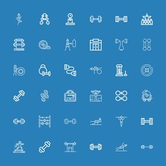 Editable 36 dumbbell icons for web and mobile