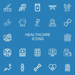 Editable 22 healthcare icons for web and mobile