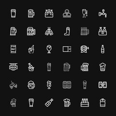 Editable 36 barley icons for web and mobile