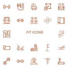 Editable 22 fit icons for web and mobile