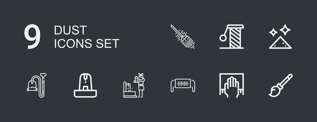 Editable 9 dust icons for web and mobile