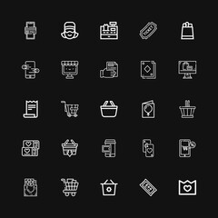 Editable 25 purchase icons for web and mobile