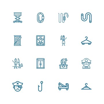 Editable 16 hook icons for web and mobile