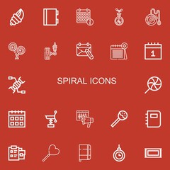 Editable 22 spiral icons for web and mobile