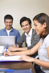 Business people having a discussion