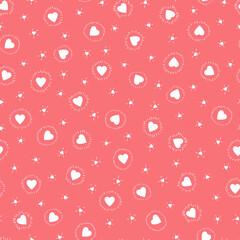 Tiny Hearts seamless pattern. Colorful pink hearts. Love. Valentine's Day background.
