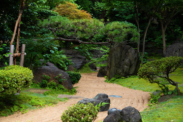 Japanese  traditional garden is  called "karesansui"