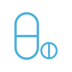 Pill prescription icon vector logo design trendy