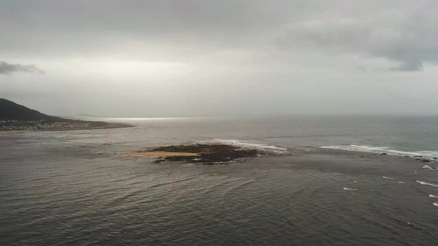 Fort of Insua in Portugal close to the border to Spain. Aerial Footage